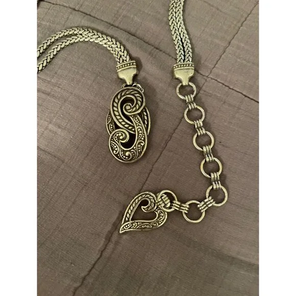 Brighton Open Heart Snake Chain Belt Size Medium Vintage Brighton Ornate Snake Chain Link Belt Bohemian  main image 3